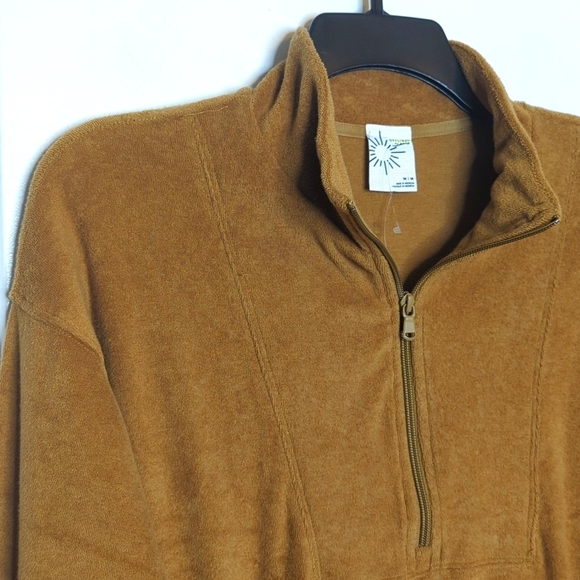 Aerie Offline Summer Lights Quarter Zip Oversized Terry Sweatshirt NWOT M - Picture 5 of 14